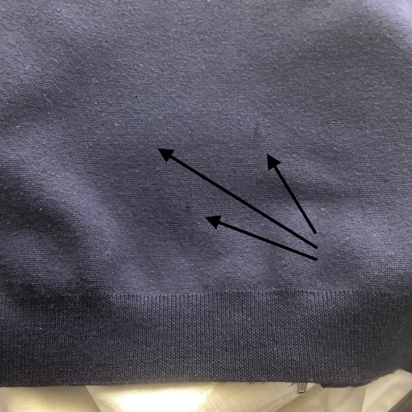 J. Crew Asymmetrical Zip Stripe Navy Sweater XS - Picture 16 of 16